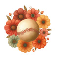 Watercolor Softball Fabric Panel 2