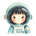 Watercolor Space Adventure Fabric Panel 21