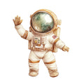 Watercolor Space Adventure Fabric Panel 26