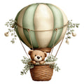Watercolor Teddy Bear Fabric Panel 11
