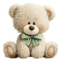 Watercolor Teddy Bear Fabric Panel 17