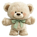 Watercolor Teddy Bear Fabric Panel 23