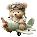 Watercolor Teddy Bear Fabric Panel 26