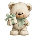 Watercolor Teddy Bear Fabric Panel 6