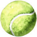 Watercolor Tennis Fabric Panel 6