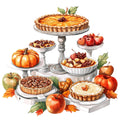 Watercolor Thanksgiving Fabric Panel 11