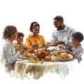 Watercolor Thanksgiving Fabric Panel 9