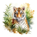 Watercolor Tiger Fabric Panel 7