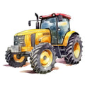 Watercolor Tractor Fabric Panel 3