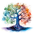 Watercolor Tree Of Life Fabric Panel 1