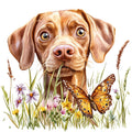 Watercolor Vizslas Fabric Panel 11