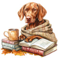 Watercolor Vizslas Fabric Panel 32
