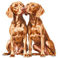 Watercolor Vizslas Fabric Panel 6