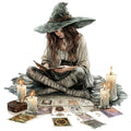 Watercolor Witch Fabric Panel 12