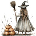 Watercolor Witch Fabric Panel 2