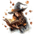 Watercolor Witch Fabric Panel 22