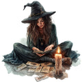 Watercolor Witch Fabric Panel 28