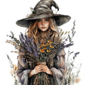 Watercolor Witch Fabric Panel 31