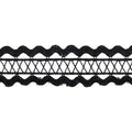 Wave Trim with Lattice Center, 1 1/2-inch X 5 Yard Roll – Decorative Scalloped Trim for Apparel & Home Décor