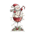Whimsical Christmas Cocktail Fabric Panel 17