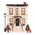 Whimsical Christmas House Fabric Panel 12