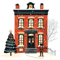 Whimsical Christmas House Fabric Panel 16