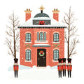 Whimsical Christmas House Fabric Panel 18