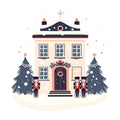 Whimsical Christmas House Fabric Panel 7