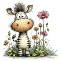 Whimsical Safari Animal Fabric Panel 15