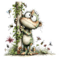 Whimsical Safari Animal Fabric Panel 18