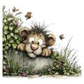 Whimsical Safari Animal Fabric Panel 29
