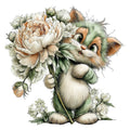 Whimsical Spring Cat Fabric Panel 18