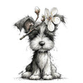 Whimsical Spring Dogs Fabric Panel 13