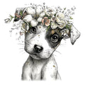 Whimsical Spring Dogs Fabric Panel 27