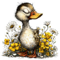 Whimsical Spring Duck Fabric Panel 13