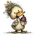 Whimsical Spring Duck Fabric Panel 14