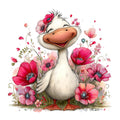 Whimsical Summer Goose Fabric Panel 17