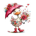 Whimsical Summer Goose Fabric Panel 18