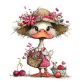 Whimsical Summer Goose Fabric Panel 34