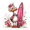 Whimsical Summer Goose Fabric Panel 39