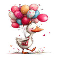 Whimsical Summer Goose Fabric Panel 4