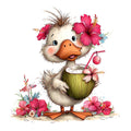 Whimsical Summer Goose Fabric Panel 43