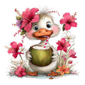 Whimsical Summer Goose Fabric Panel 44