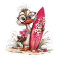 Whimsical Summer Goose Fabric Panel 8