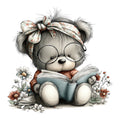 Whimsical Summer Teddy Bear Fabric Panel 16