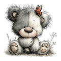 Whimsical Summer Teddy Bear Fabric Panel 19