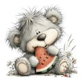 Whimsical Summer Teddy Bear Fabric Panel 28