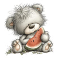 Whimsical Summer Teddy Bear Fabric Panel 29