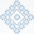White 18in Quilt Squares XX Stars