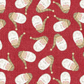 White Christmas - Tossed Santa - Red 44" / 45" Fabric Per Yard